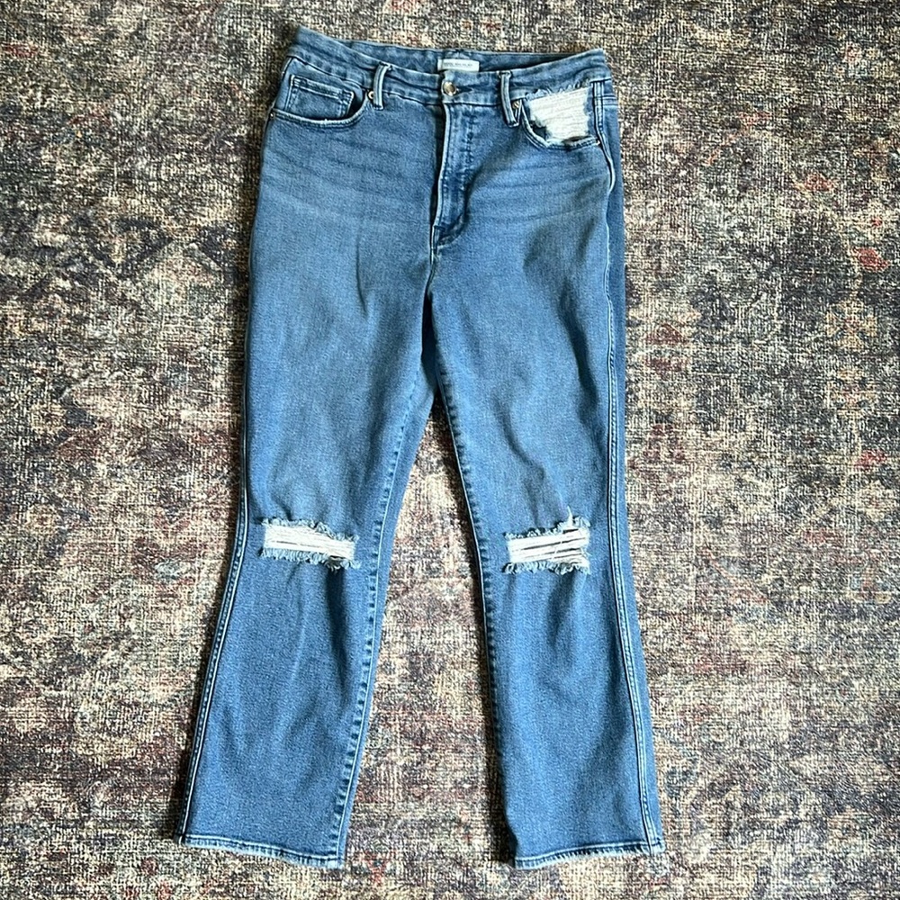 Good American Good Curve Straight Leg Jeans